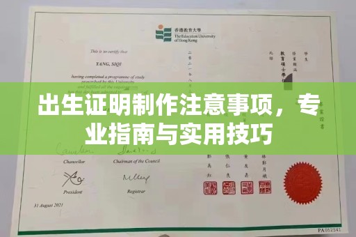 滨湖出生证明制作注意事项，专业指南与实用技巧