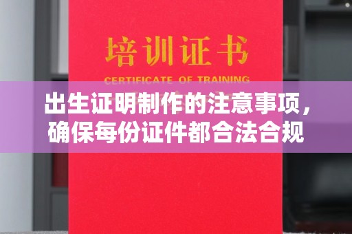 滨湖出生证明制作的注意事项，确保每份证件都合法合规